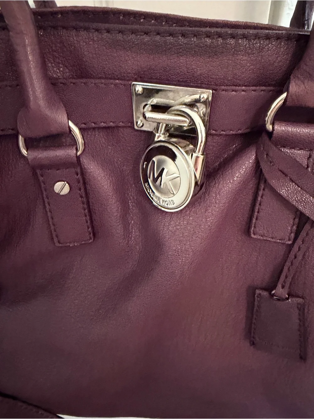 Michael Kors Hamilton Satchel - Purple Leather